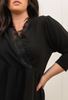 Picture of BLACK DRESS WITH LACE NECKLINE